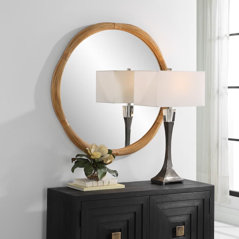 Uttermost 09960 Salina 39-3/4" Diameter Circular Framed Bathroom