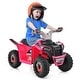 preview thumbnail 2 of 34, Costway Kids Ride on ATV 4 Wheeler Quad Toy Car 6V Battery Powered - See Details Rose Red