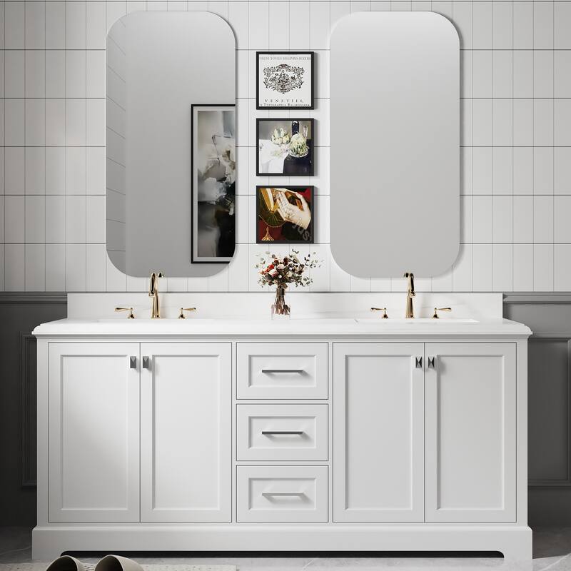 Bathroom Vanity Set with Sink - WHITE