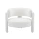 preview thumbnail 31 of 43, Modern Relvet Accent Chair with Spacious Round Seat for Living Room Off White