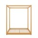 preview thumbnail 16 of 34, Modern Canopy Platform Bed with Wood Slats Support