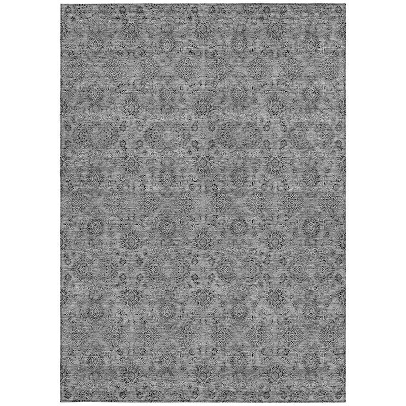 HomeRoots Floral Transitional Rectangle Outdoor Rug