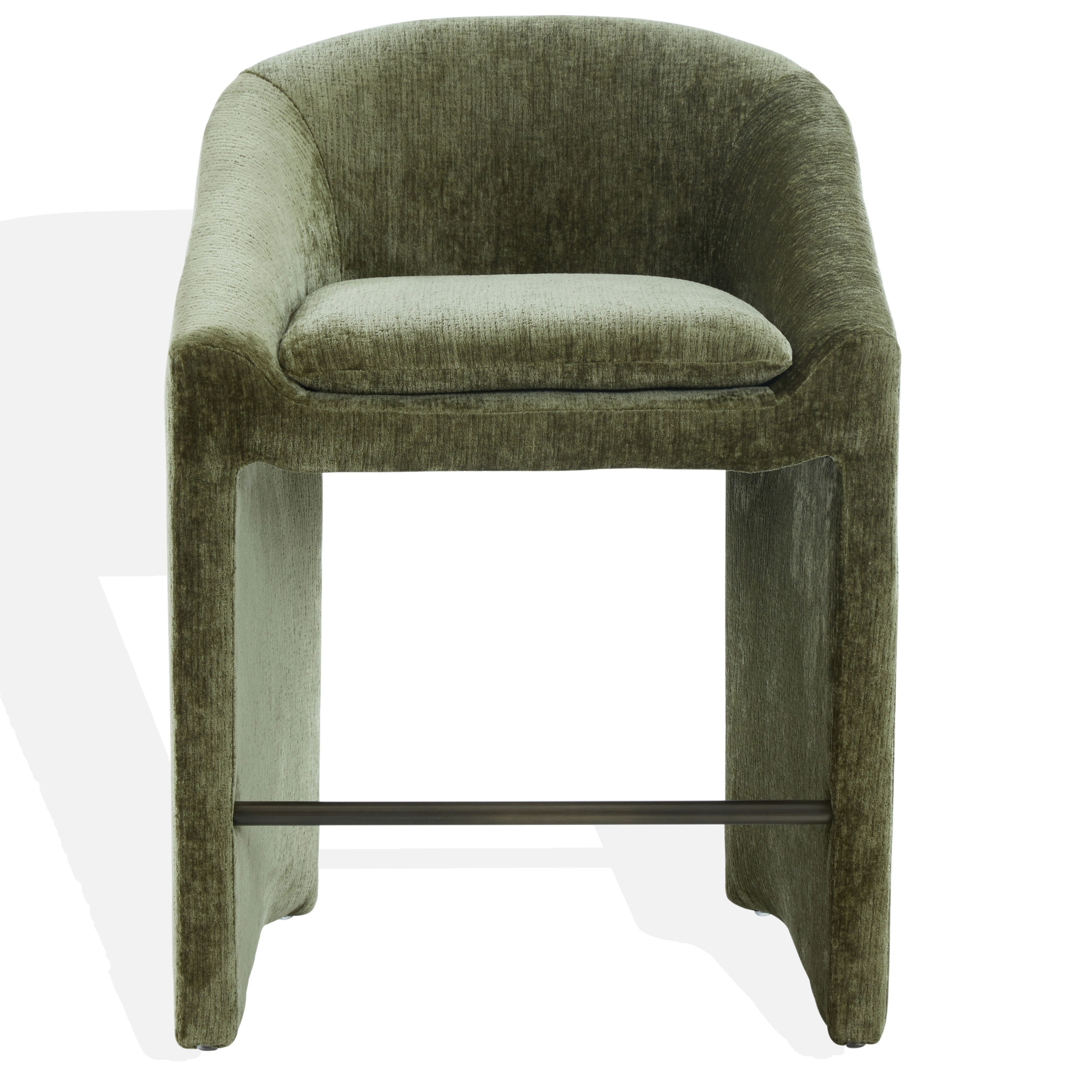 SAFAVIEH Couture Kagan Chenille 27-inch Counter Stool - 26"W x 24"D x 35"H