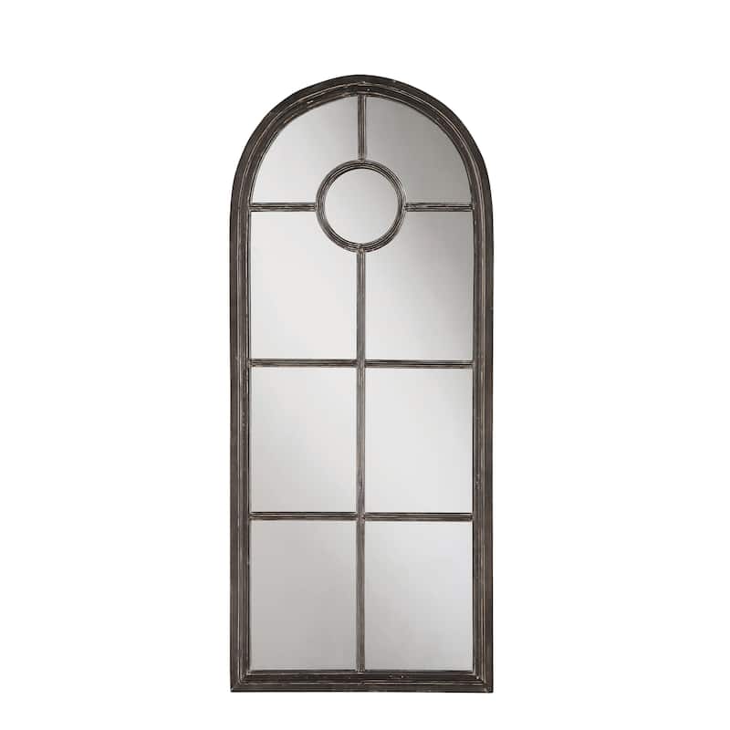 Metal Framed Wall Mirror - Distressed Black