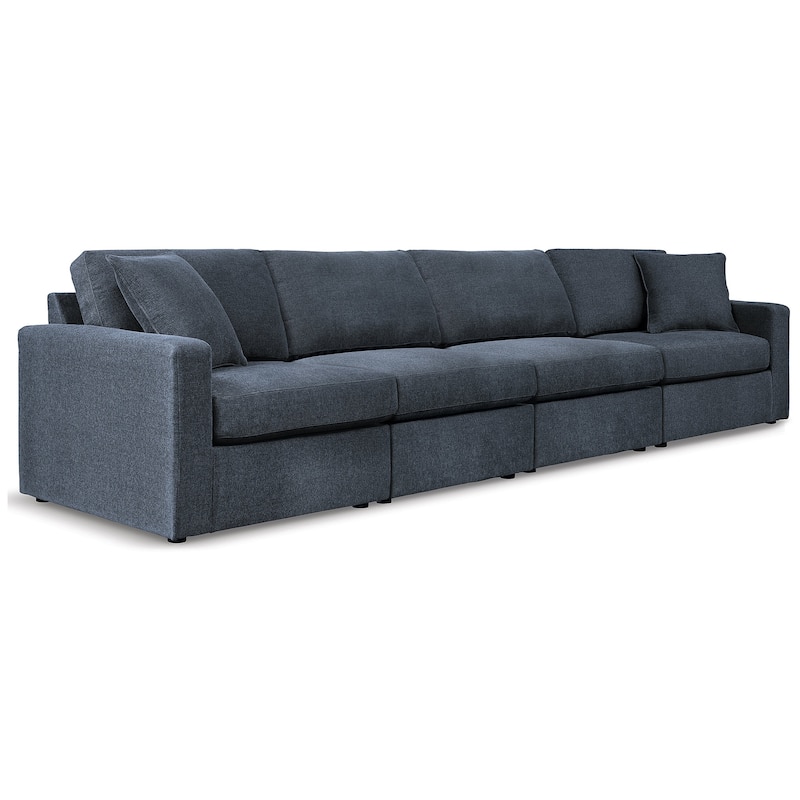 Signature Design by Ashley Modmax 4-Piece Sofa - 140"W x 32"D x 36"H - Blue