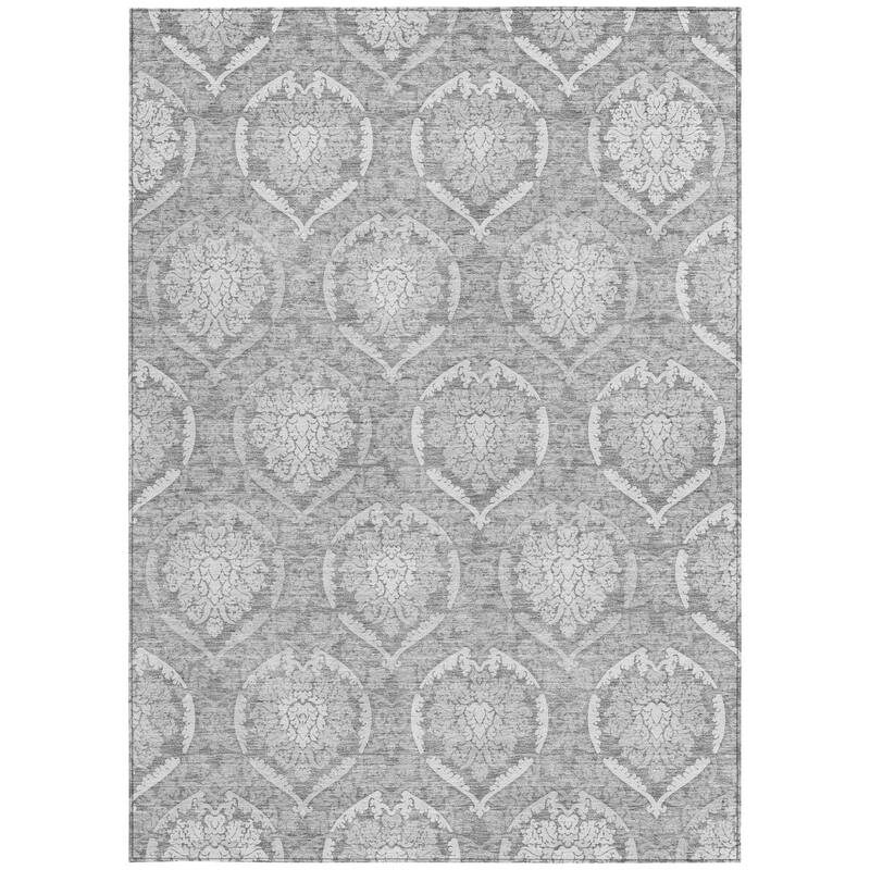 HomeRoots Medallion Transitional Rectangle Outdoor Rug