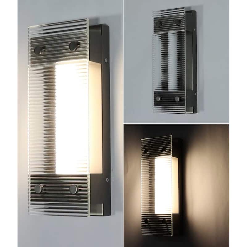 Modern LED 1-Light Wall Sconce Vanity Light for Living Room Porch Patio - 4.7" W*12.6" H*2.8" D