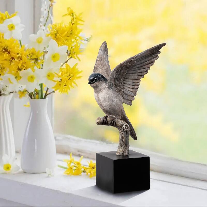 Swallow Bird On Branch Decoration - 11.25"