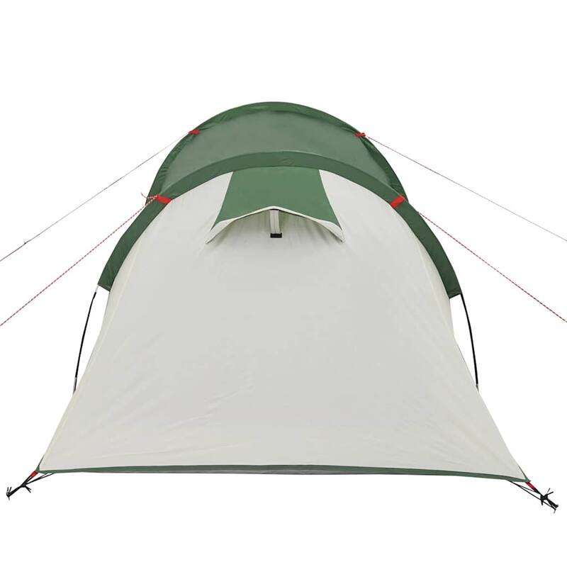 vidaXL Camping Tent Tunnel 3-Person Green Waterproof - 78.7 x 65.4 x 42.5