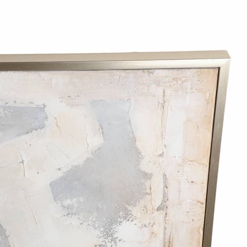 Canvas Art Wood Frame Textured Abstract Design Casual Home - 56" Tan