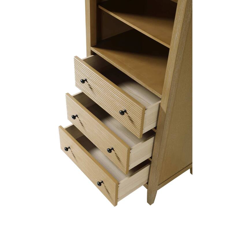 Kensington 16-28 Inch Open Shelving Bath Storage Cabinet