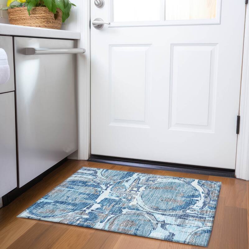 Machine Washable Indoor/ Outdoor Chantille Contemporary Rug