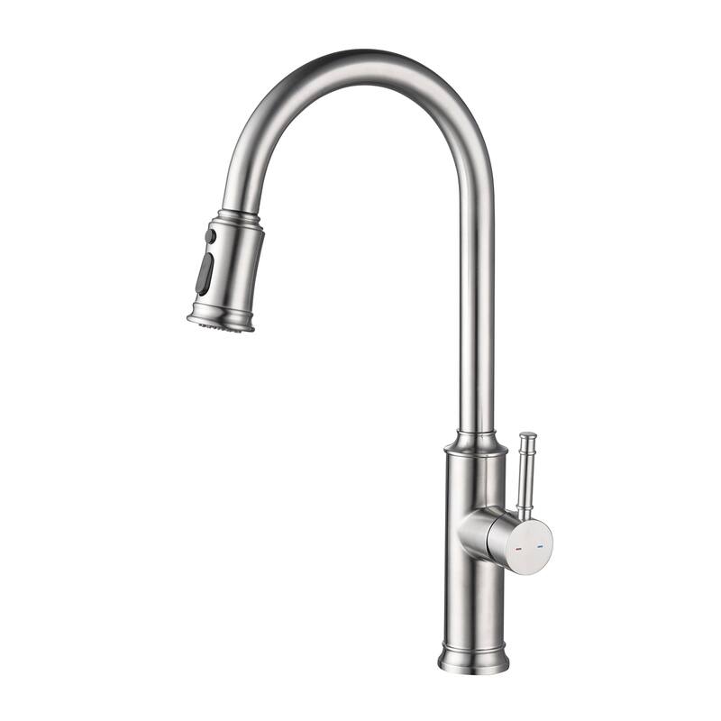 Matte Black Pull Out Sprayer Kitchen Faucet