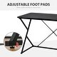 preview thumbnail 6 of 6, HOMCOM 43" Computer Desk Study Student Writing Table with Z and X Bar Frame Support for Living Room, or Home Office, Black