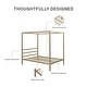 preview thumbnail 11 of 18, Avenue Greene Gia Metal Canopy Bed