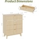 preview thumbnail 5 of 4, 4 Drawer Dresser Set of 2, Mid Century Modern Dresser Drawers, Waveform Fluted Side Table