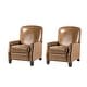 preview thumbnail 19 of 96, Gladis Modern Retro Genuine Leather Recliner with Nailhead Trim Set of 2 by HULALA HOME