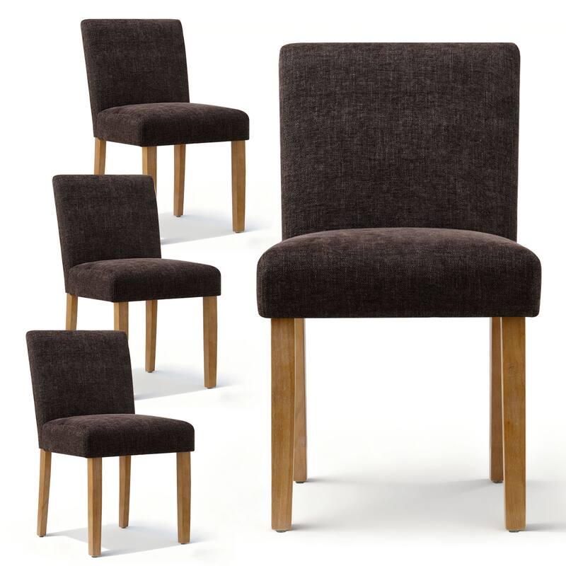 Upholstered Solid Wood Dining Chair (Set of 4) - 4-Piece