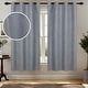 preview thumbnail 44 of 44, Superior Nyan 100% Blackout Grommet Curtains, Set of 2 Panels 52" x63" - Grey