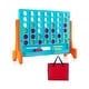 preview thumbnail 2 of 3, Jumbo 4-to-Score Connect Game Set with Carrying Bag and 42 Coins - 24.5" x 8" x 19"(L x W x H)