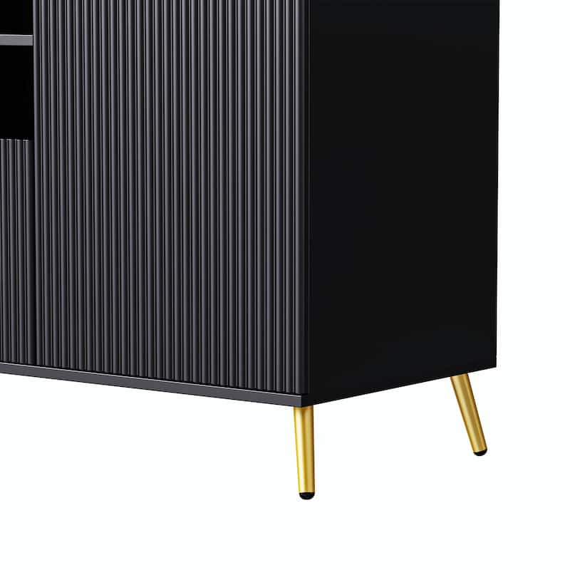 4-Piece Entertainment Wall Unit with 13 Shelves, 8 Drawers, and 2 Cabinets