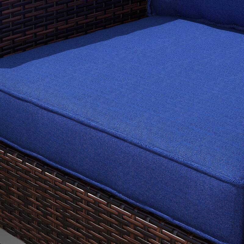 Outsunny 8-Piece Patio Chair Cushion and Back Pillow Set, Seat Replacement Patio, Cushions Set for Outdoor Garden Furniture