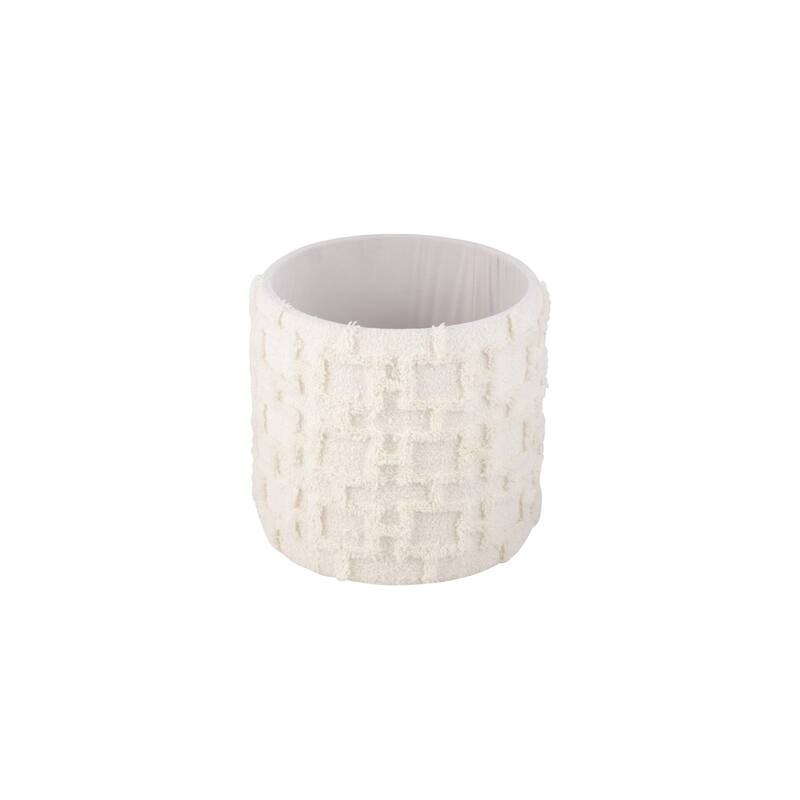 Handwoven Fabric Storage Ottoman
