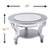 preview thumbnail 6 of 4, SEI Furniture Olivia Contemporary Mirrored Round Coffee Table in Matte Silver Details and Shelf