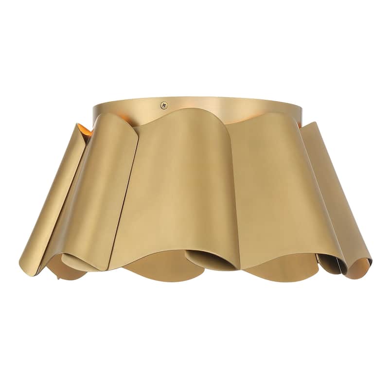 Minka Lavery 3955 Waveform 3 Light 14" Wide Semi-Flush Ceiling Fixture
