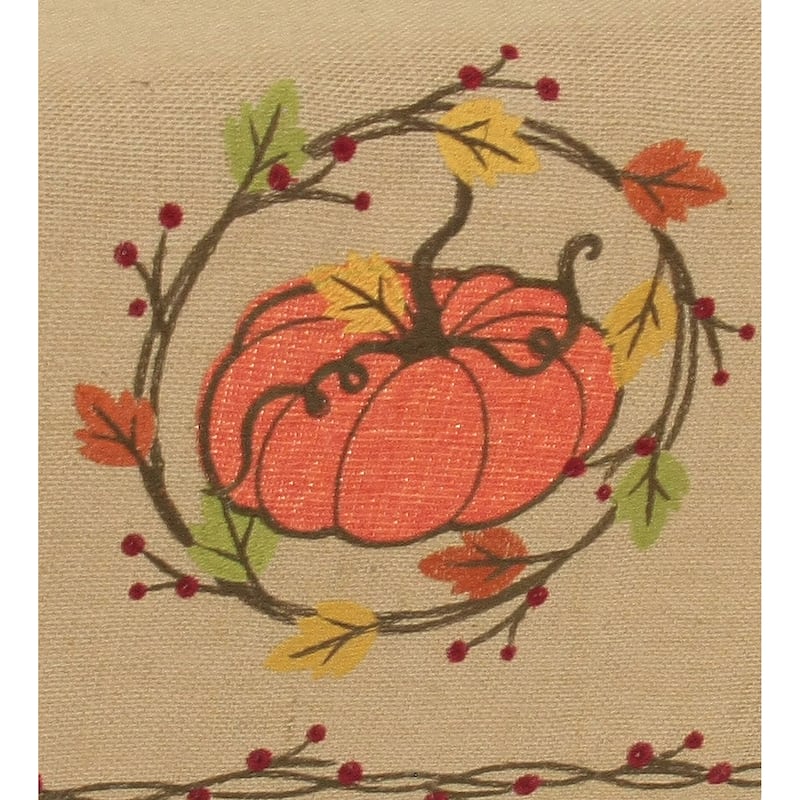 Rustic Pumpkin Wreath Table Runner
