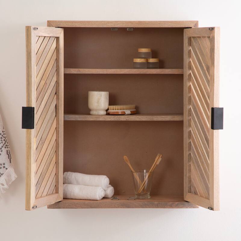 Kate and Laurel Mezzeta Tall 2-Door Bath Cabinet