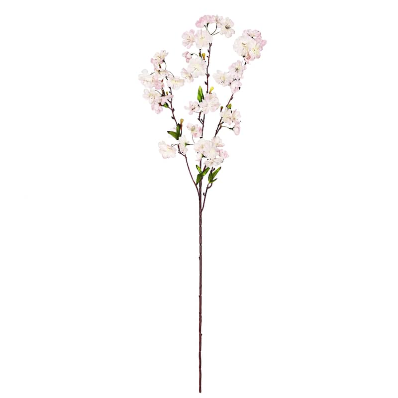 Set of 4 Cream Pink Artificial Lovely Cherry Blossom Flower Stem Spray 35in - 35" L x 10" W x 5" DP