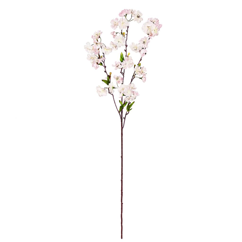 Set of 4 Cream Pink Artificial Lovely Cherry Blossom Flower Stem Spray 35in - 35" L x 10" W x 5" DP