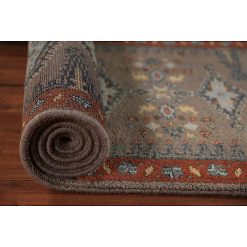 Viss Indian Runner Rug Handmade Wool Carpet - 2'5"x 9'11"