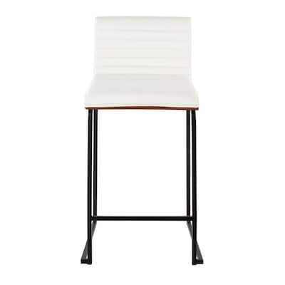 Silver Orchid Magda 26" Fixed-Height Upholstered Counter Stool (Set of 2)