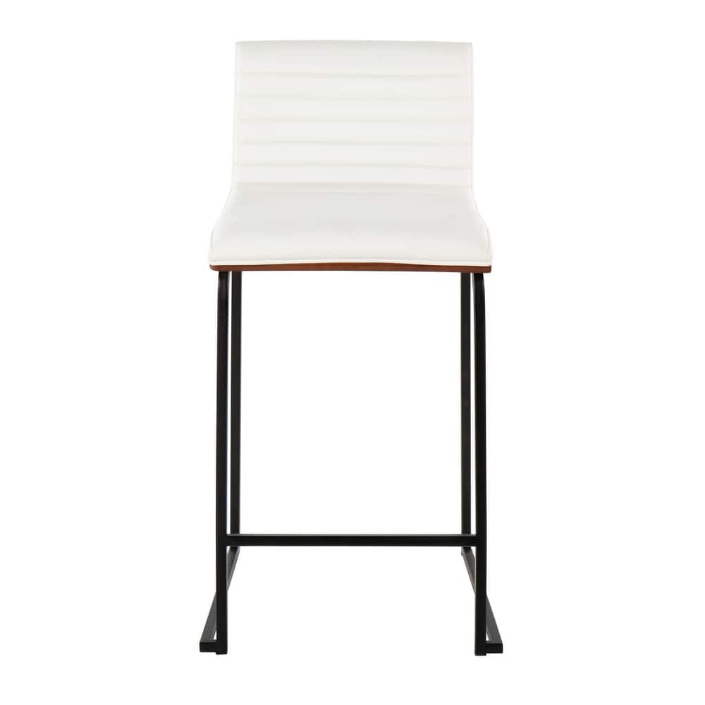 Silver Orchid Magda 26" Fixed-Height Upholstered Counter Stool (Set of 2)