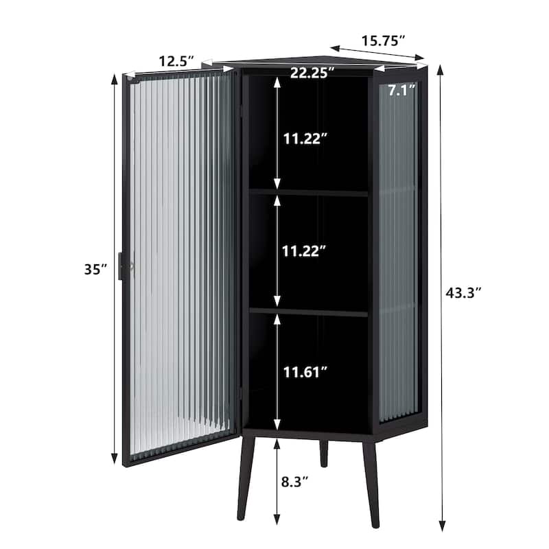 Triangular corner design bathroom cabinet