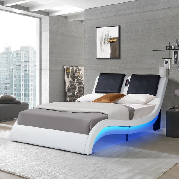bed with vibration massage VibraSonic Tech Bed with Adjustable Base (Bundle)