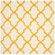 preview thumbnail 75 of 132, SAFAVIEH Handmade Cambridge Luisa Moroccan Trellis Wool Rug 4' Square - Ivory/Gold