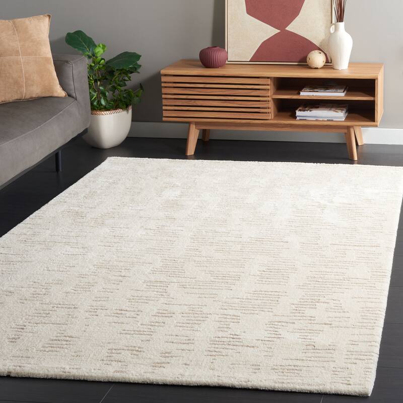 SAFAVIEH Neptune Zana Contemporary Rug - 6'7" Square - Ivory/Beige