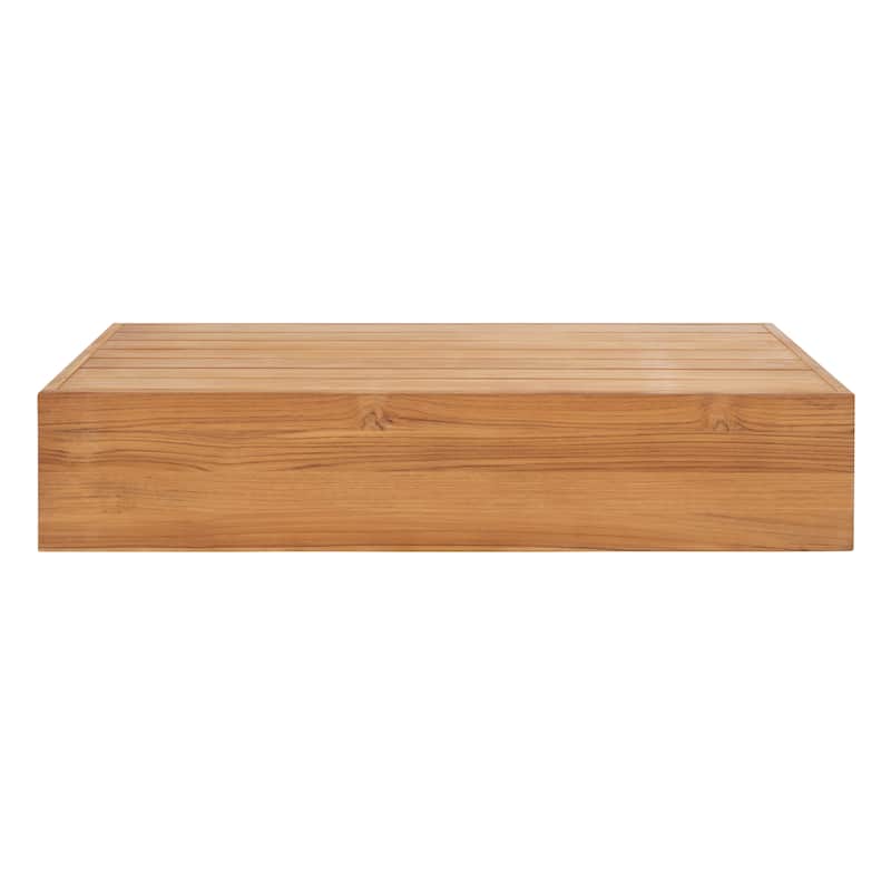 SAFAVIEH Couture Clella Brazilian Teak Coffee Table - 40 In. W x 24 In. D x 8 In. H - 40Wx24Dx8H