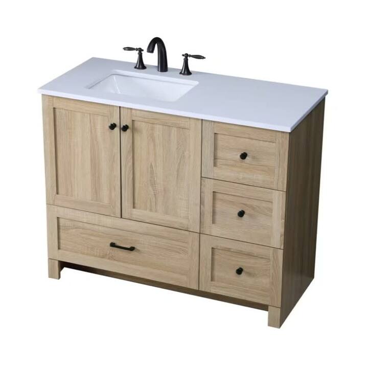 Elegant Lighting VF2842 Soma 42" Free Standing Single Basin Vanity Set