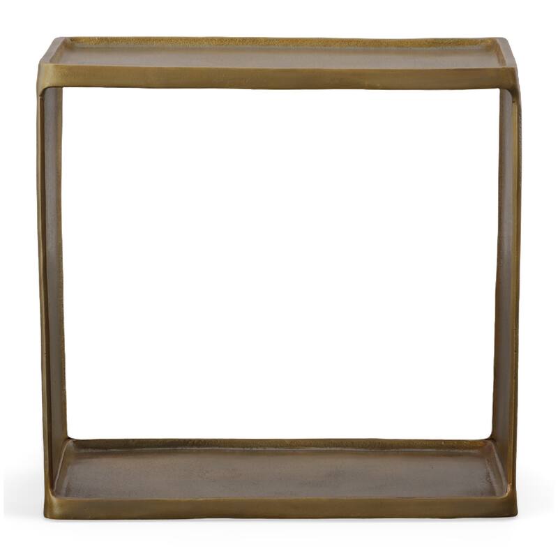 Uttermost Derwent Antique Brass Side Table - 20"W x 19"H x 12"D