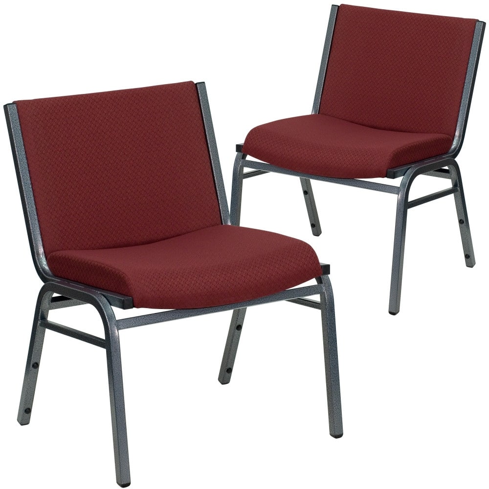 2 Pack Big & Tall 1000 lb. Rated Fabric Stack Chair