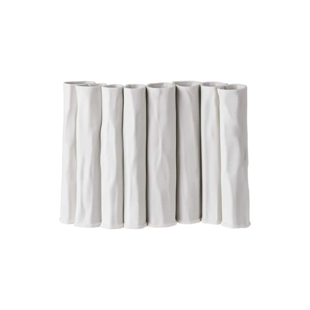 Standing Columns Ceramic Vase - 10.5" - White