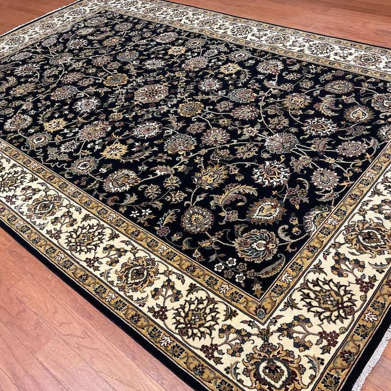 HERAT ORIENTAL Hand-knotted Indo 6' x 9' Isfahan Wool Rug - 6' x 9'