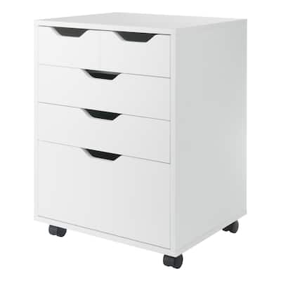 Halifax Bins & Drawers Storage Mobile Cabinet, White
