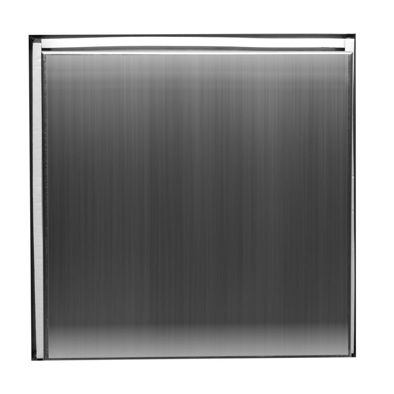 ALFI brand 12 x 12 Brushed Stainless Steel Square Single Shelf Bath Shower Niche - Grey