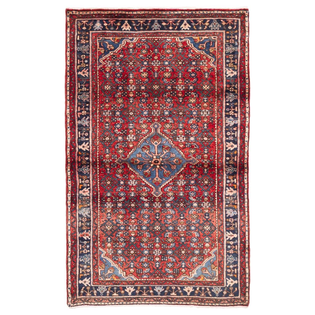 ECARPETGALLERY Hand-knotted Andelz Red Wool Rug - 3'9 x 6'4