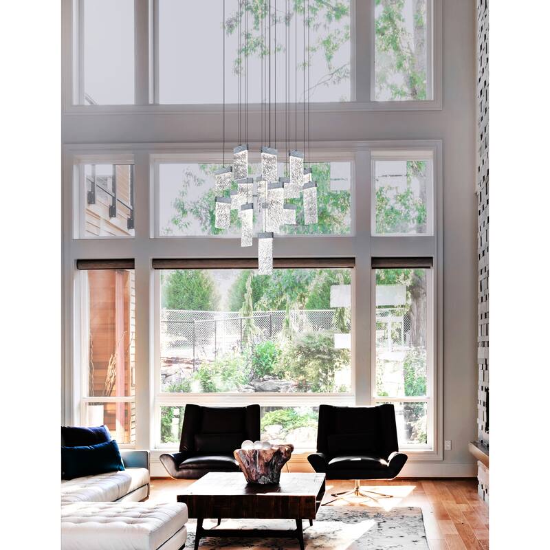 Carolina LED Chandelier With Pewter Finish